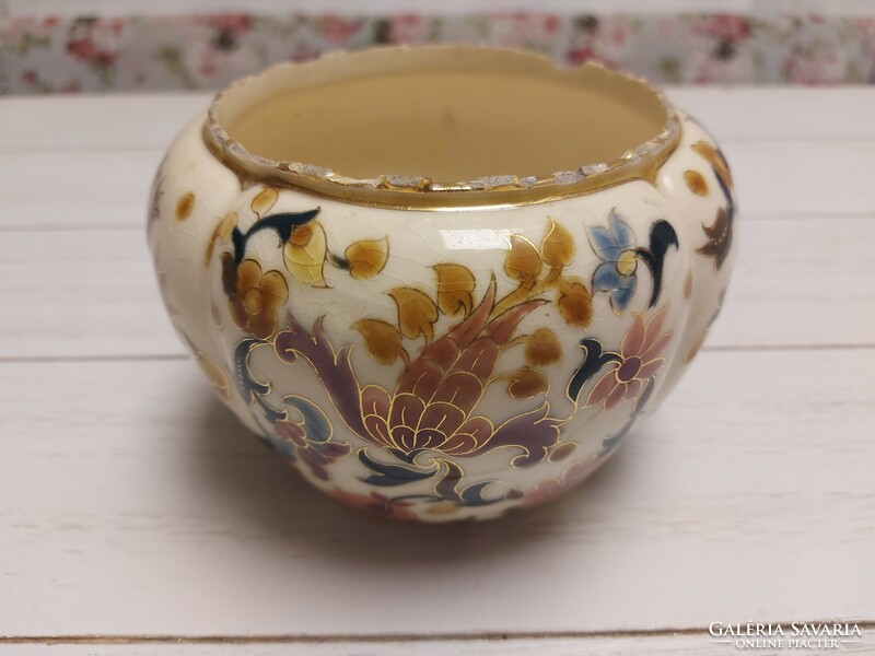 Antique Zsolnay porcelain bowl
