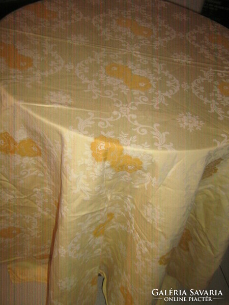 Wonderful lemon yellow damask bedding set