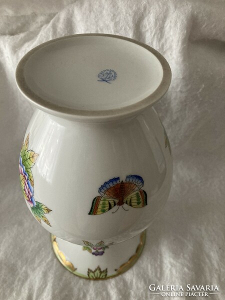 Herend porcelain vase / with Victoria pattern decor