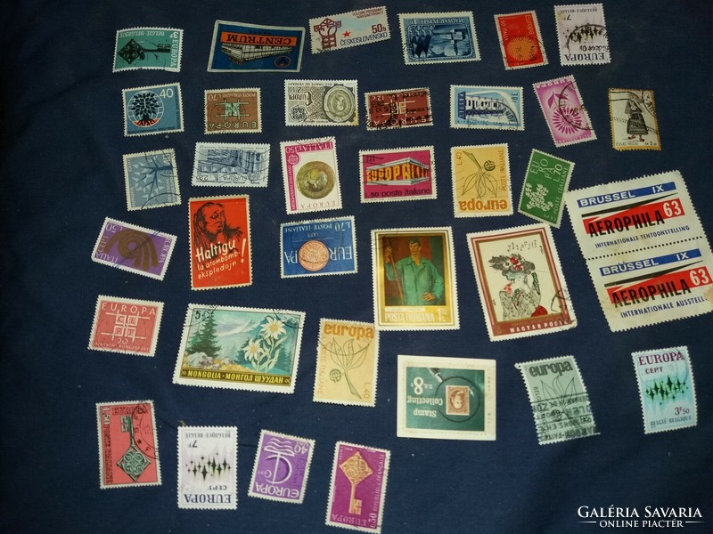 Old and older postage stamps 37 pieces in one package according to the pictures