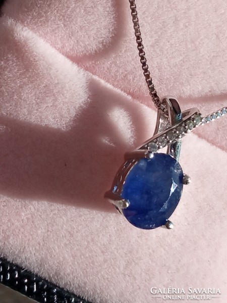 Sapphire 925 silver pendant