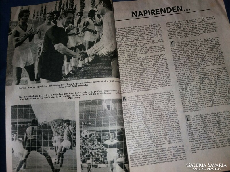 1974.August football Hungarian football newspaper magazine according to the pictures