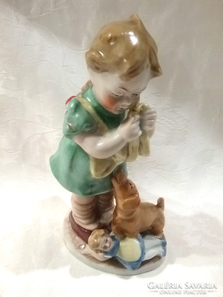 Antique bertram w&a porcelain little girl