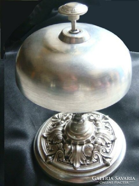 Dazzling antique silver-plated hotel bell butler bell for castles, hostels..