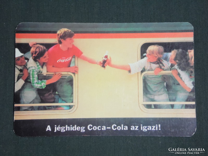 Card calendar, Coca Cola soft drink, Sztegyháza spirits company, 1985, (1)