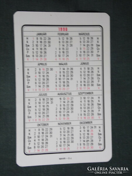 Card calendar, máv railway, travel, innovations, suggestions, 1990, (1)