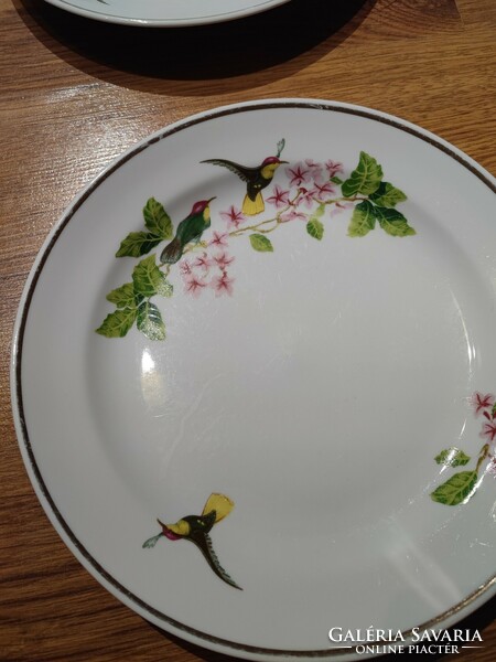 Zsolnay hummingbird bird plates