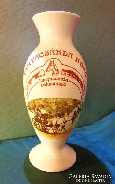 Tanyacsárda Kupa Lajosmizse / 26 cm jegyzett porcelán serleg /