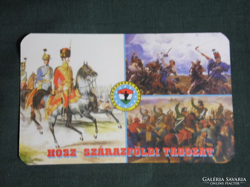 Card calendar, national defense union, freedom struggle, hussar, soldier, battle scene, 2002, (1)