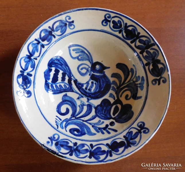 Tófalvi Lajos, Korond -  kék madaras tányér 20.5 cm
