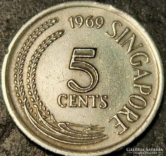 Szingapúr 5 cents, 1969.