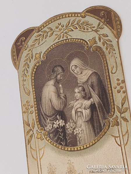 Old mini Art Nouveau prayer card 1910 memorial card