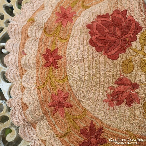 Antique tablecloth embroidered with silk thread