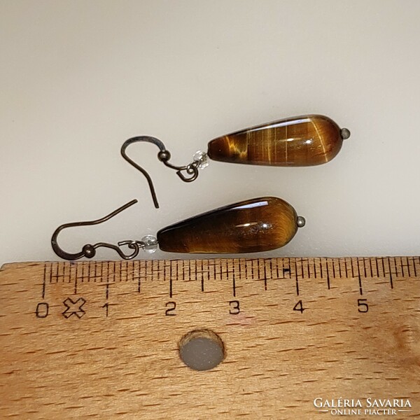 I was on sale! Drop-shaped tiger eye earrings