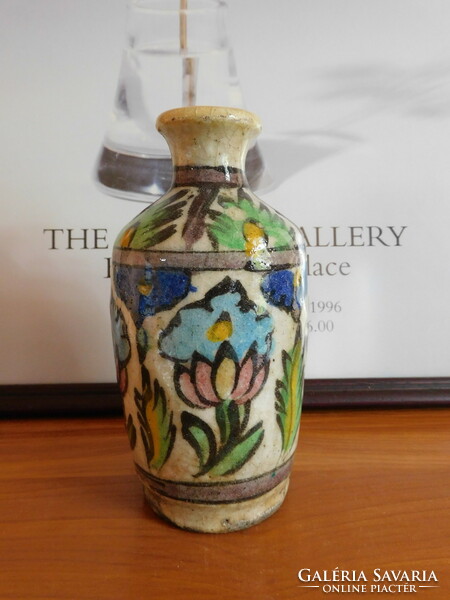 1800s ceramic bottle with Persian pattern - muscles