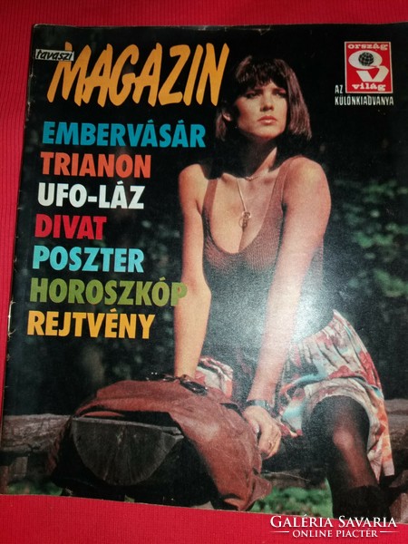 1990 ORSZÁG -VILÁG tavasz-nyár ősz különszám magazin újság POSZTERES egyben képek szerint GYŰJTŐI