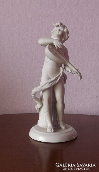 Nápolyi porcelán - zenélő Puttó Capodimonte