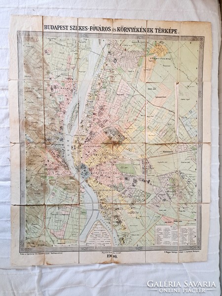 Rarity: Budapest map 1906, front, original