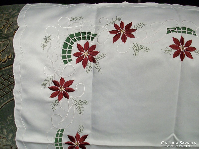 Beautiful Christmas embroidered tablecloth