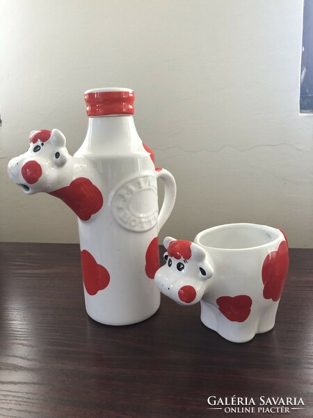Boci patterned ceramic milk glass and mug
