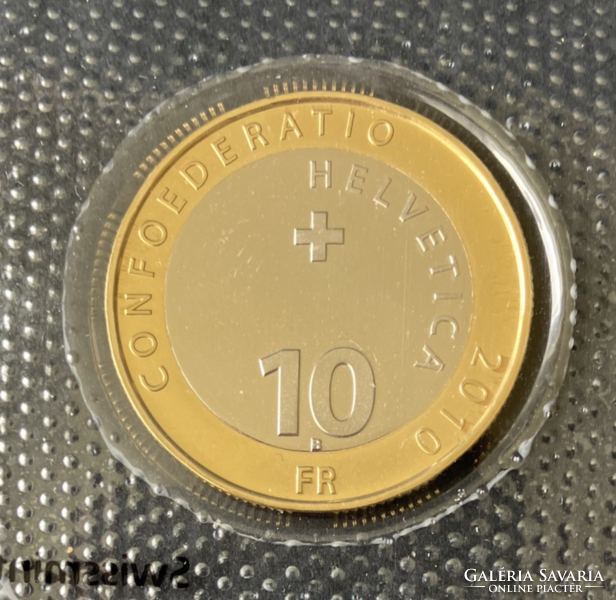 Swiss 10 franc commemorative coin - groundhog 2010