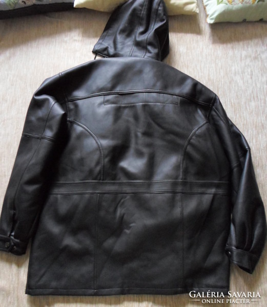 Men's lined jacket, winter coat (imitation leather jacket) 4.