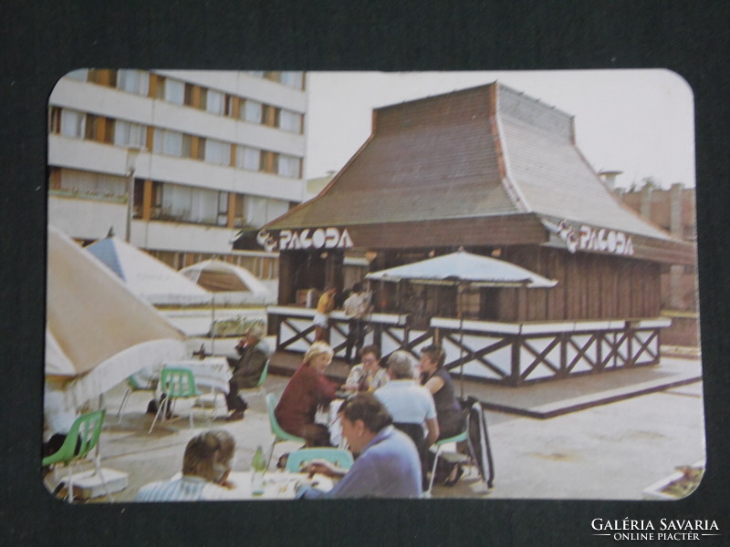 Kártyanaptár, Murony Pagoda büfé pavilon, 1985 ,  (1)