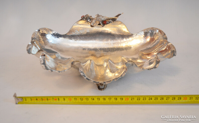 Silver fish bowl centerpiece / tray