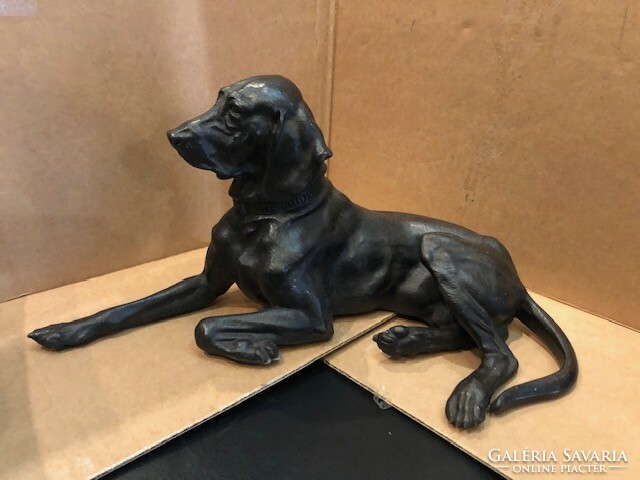 Dog statue by Russian sculptor Nikolay Lieberich (1828-1883), 36 x 20 cm