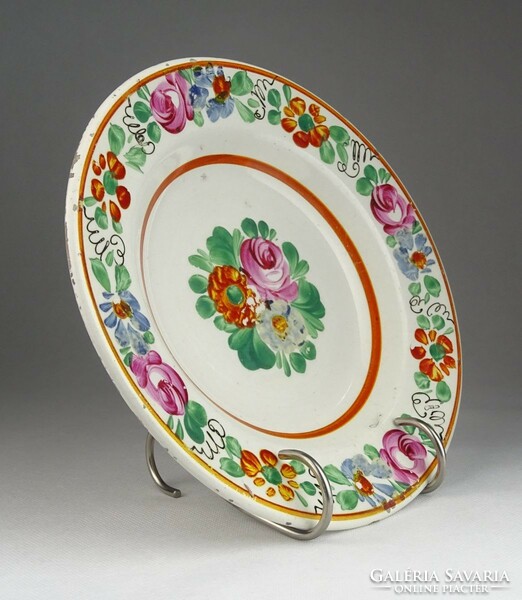 0T894 antique floral Apatfalv decorative plate 22 cm