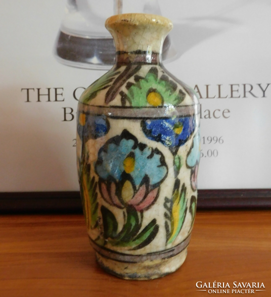 1800s ceramic bottle with Persian pattern - muscles