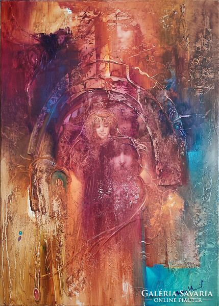 Mihály Buday: Mist of time - framed 82x62cm - artwork: 70x50cm - by23/811
