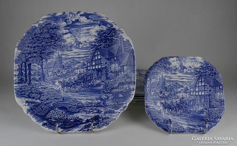 1P241 Régi Wedgwood porcelán süteményes készlet