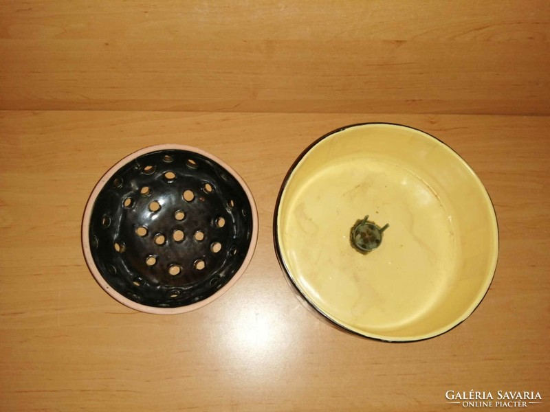 Ritka iparművészeti kerámia ikebana váza (z)