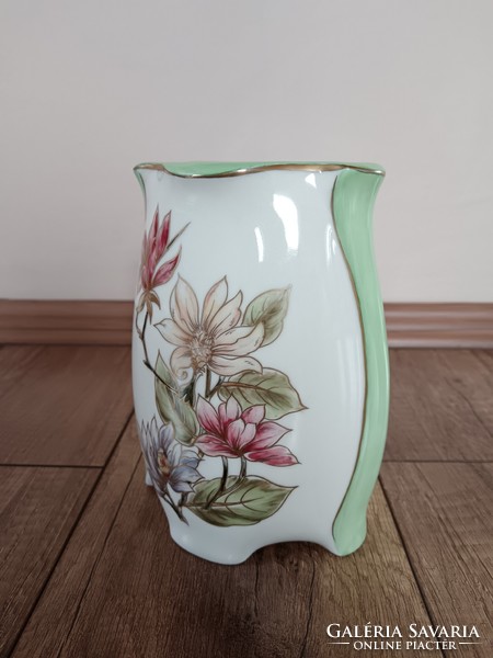 Zsolnay porcelain vase with floral pattern