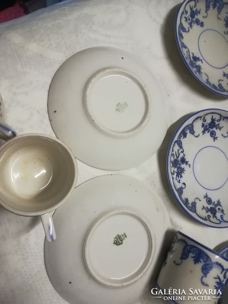 Zsolnay porcelán, régebbi dekoros mokkás szett