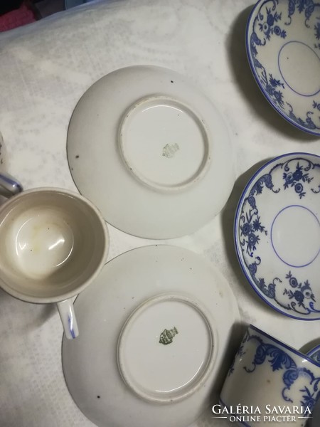 Zsolnay porcelain, older decorated mocha set