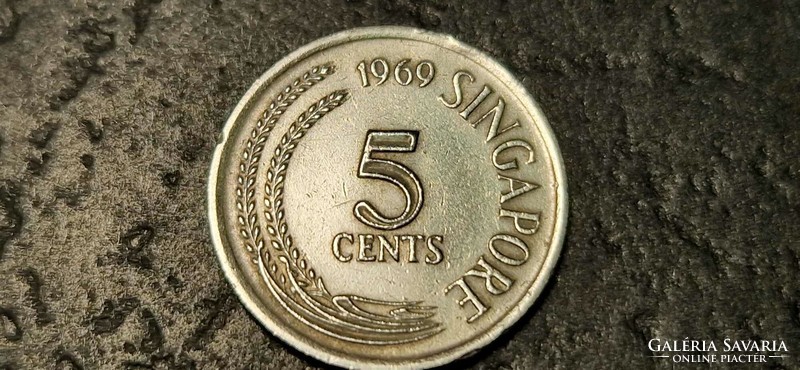Szingapúr 5 cents, 1969.