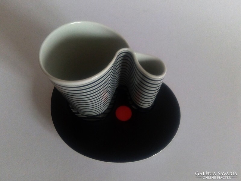 Barbara Brenner 'Künstlertasse Nr.3' posztmodern csésze, Rosenthal 1980-as évek