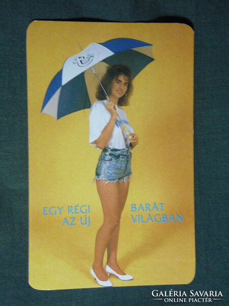 Card calendar, savings association, erotic female model, 1993, (1)