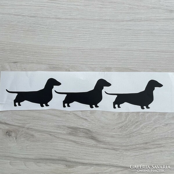 Dachshund, sticker, black, animal, for car