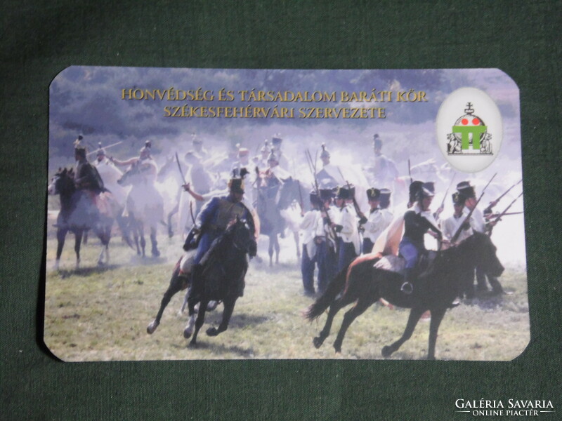 Card calendar, military circle of friends, Székesfehérvár, battle scene, hussar, soldier, 2002, (1)