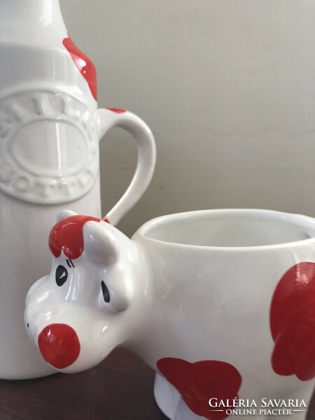 Boci patterned ceramic milk glass and mug