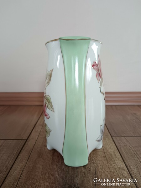 Zsolnay porcelain vase with floral pattern