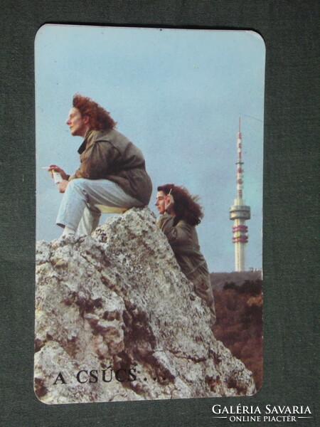 Card calendar, Pécs tobacco factory, TV tower, 1991, (1)