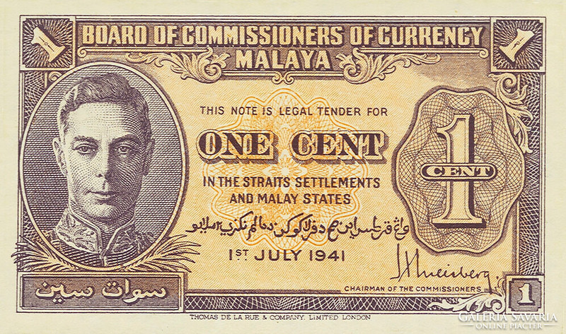 MÁSOLAT: CENTES DOLLÁROK - MALAYA 1940-41