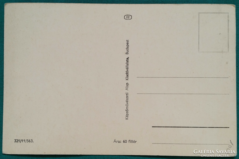 Children, postal clear postcard, fine arts fund postcard, 1956