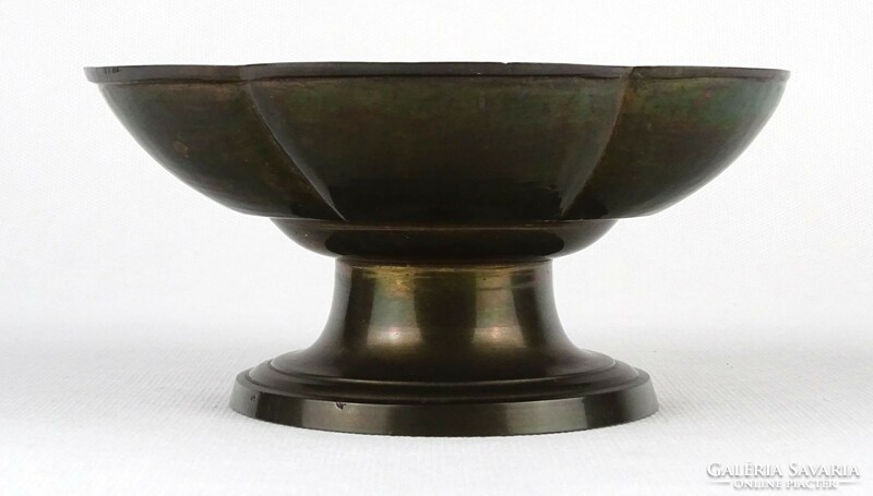 1P281 Old Indian copper ornamental pedestal table centerpiece