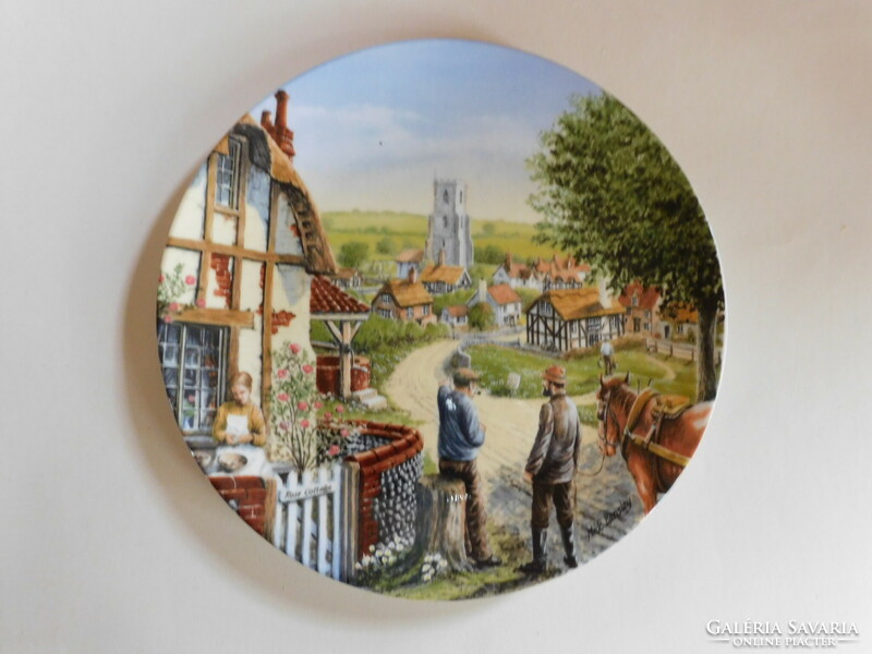 Royal Doulton vidéki életképes tányér - Rose Cottage - 21 cm