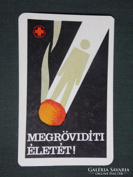 Card calendar, Hungarian Red Cross, smoking prevention, graphic design, 1979, (1)